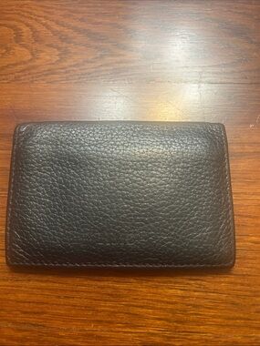 Mark Graham Classic Black pebbled Leather Men's Minimalist Card Wallet READ